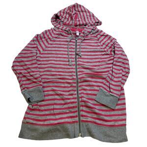 GAPBODY Girls full-zip hooded sweatshirt Size M Pink and Gray